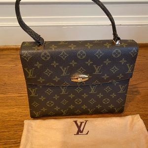 Vintage Louis Vuitton Kelly style bag.  Monogram canvas.  100% authentic.